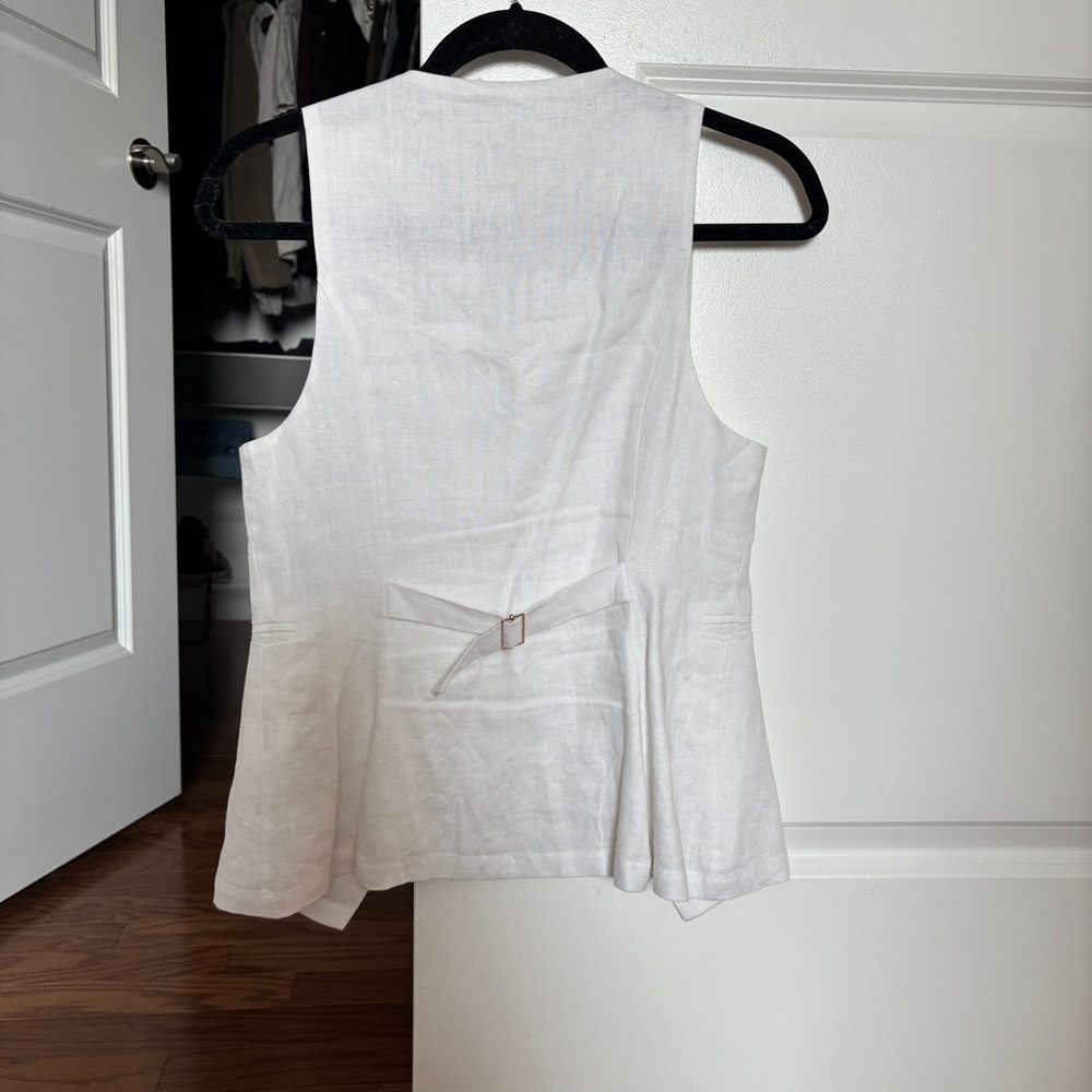 Reformation White Button Down Vest - image 3